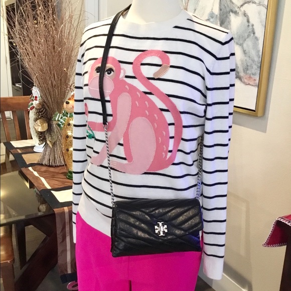 ⚡️TORY BURCH KIRA CHEVRON CROSSBODY TEXTURE LEATHE